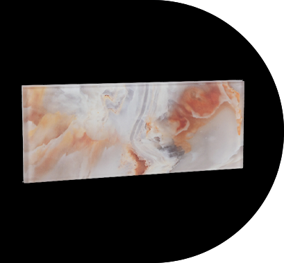 Marble partition glass