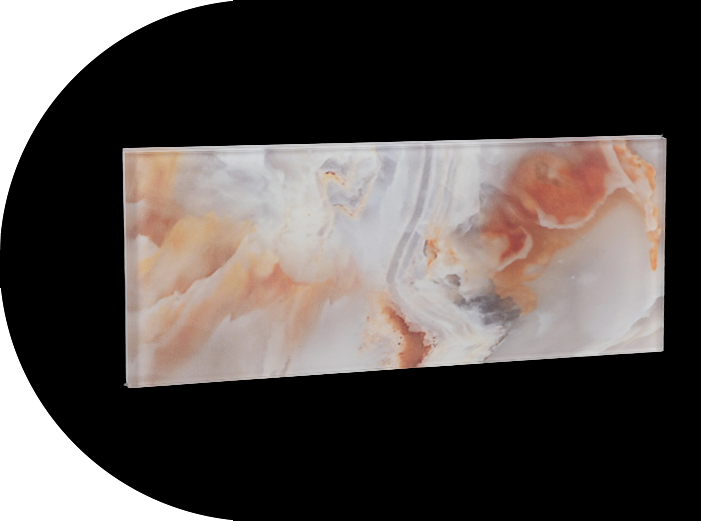 Marble partition glass